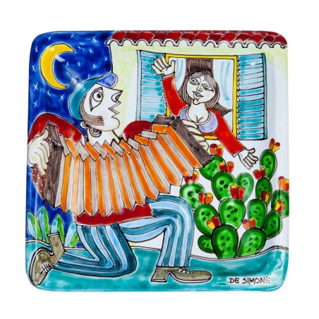 Squared plate 24x24 DS Serenade de simone pottery Squared plate 24x24 DS Serenade de simone pottery
